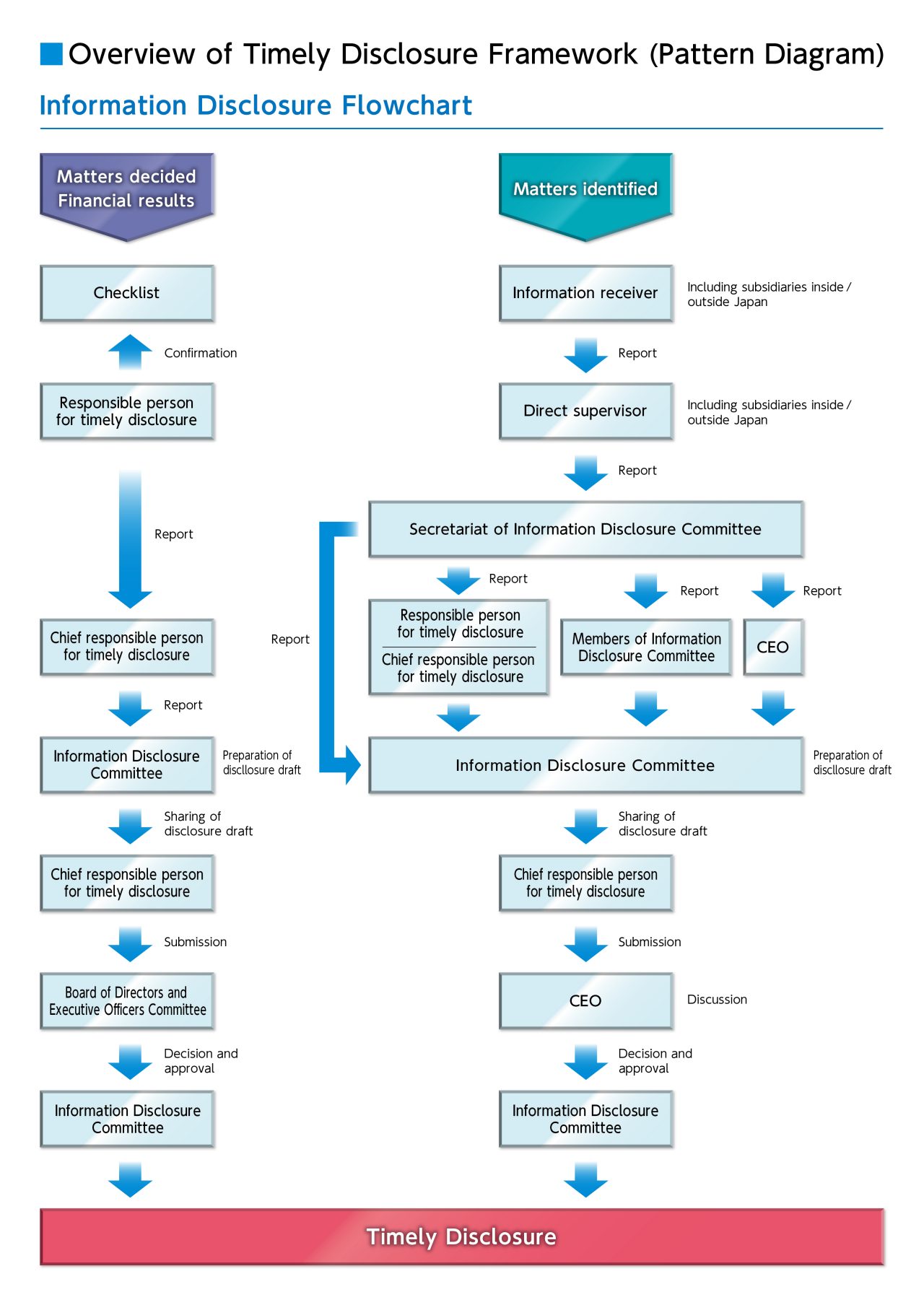 Overview of Timely Disclosure Framework (Pattern Diagram)
