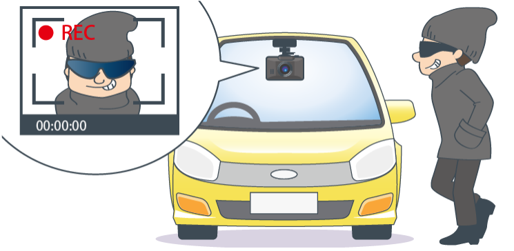 バッテリー搭載による駐車監視、事故後の映像取得の対応