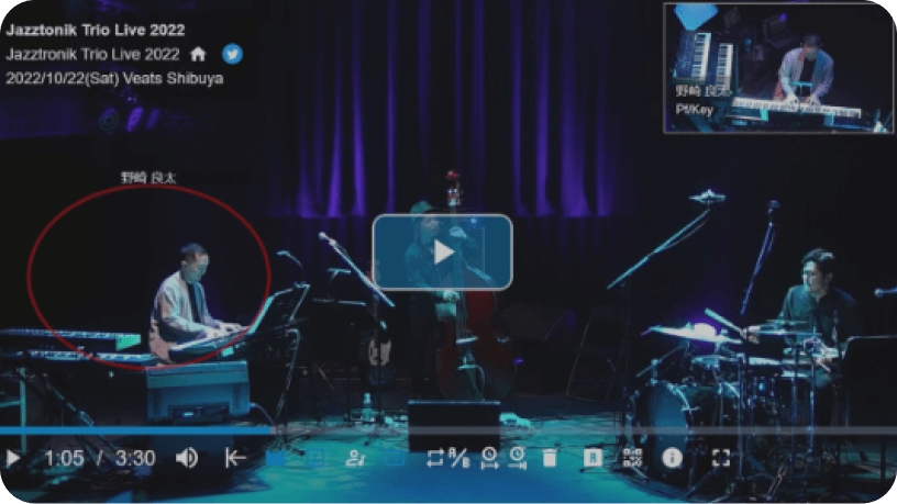 音楽ライブのセレクトスクリーンサンプル動画