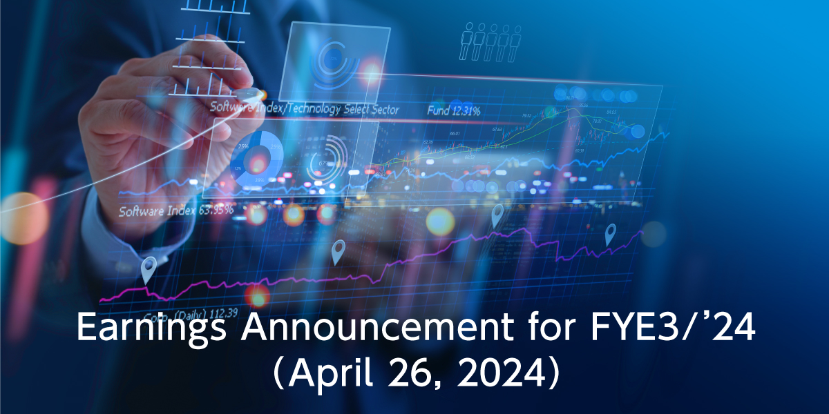 Earnings Announcement for FYE3/'24 (April 26, 2024)