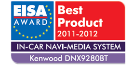 EISA AWARD BEST Product 2011-2012 IN-CAR NAVI-MEDIA SYSTEM Kenwood DNX9280BT
