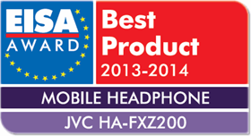 EISA AWARD Best Product 2013-2014 MOBILE HEADPHONE JVC HA-FXZ200